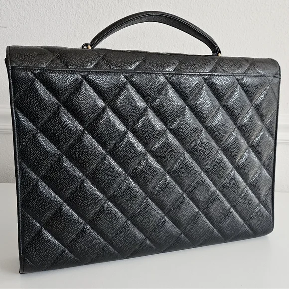 Chanel Black Caviar Briefcase Laptop Bag - Picture 2 of 16